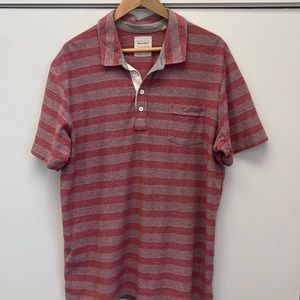 Billy Reid striped polo - red size XXL